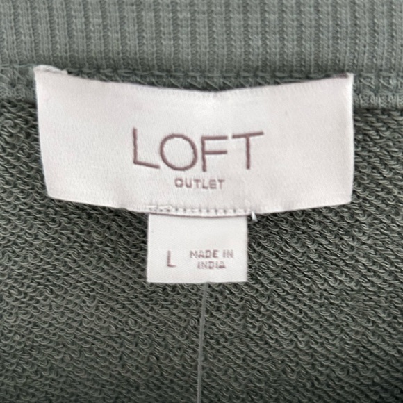 LOFT Outlet Bundle Green & Coral V-Neck Sweatshirts Size Large NWT - Picture 6 of 9